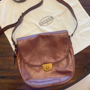 Fossil crossbody leather brown